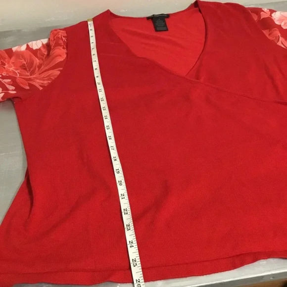 INC Womens Plus Flare Sleeve V-Neck Wrap Top Sz 3 X - Picture 6 of 8